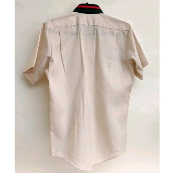 Coca Cola Vintage Men's Cream/Green Work Shirt - Picture 2 of 6